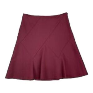 White House Black Market Ponte Fit and Flare Skirt in Cabernet A Line 12 Stretch